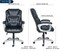 Commercial Bonded Leather Office Chair with Memory Foam, 350 lb Capacity, Black